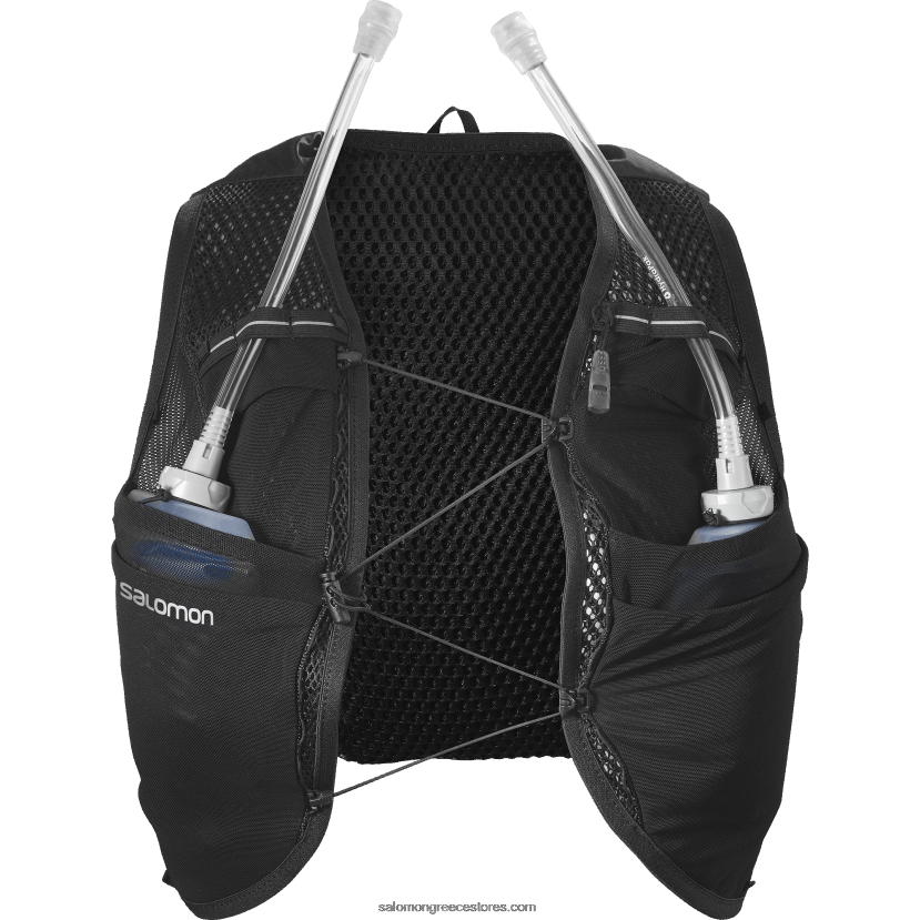 γυναικείο γιλέκο τρεξίματος με περιλαμβανόμενες φιάλες - ενεργό δέρμα 8 Salomon μαύρος DXFPHB983