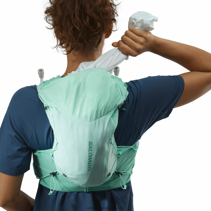 γυναικείο γιλέκο τρεξίματος με φλάκες που περιλαμβάνονται - adv skin 12 Salomon γυαλί παραλίας/έβενο/μπλε της πισίνας DXFPHB965