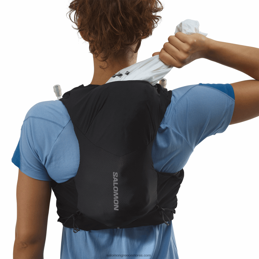 γυναικείο γιλέκο τρεξίματος με φλάκες που περιλαμβάνονται - adv skin 5 Salomon μαύρο/έβενο DXFPHB972