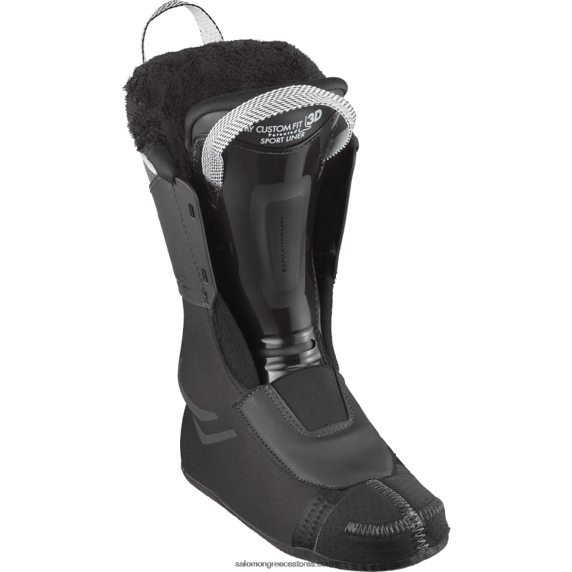 γυναικείες μπότες στην πίστα - s/pro alpha 80 Salomon μαύρα/λευκά βρύα/ασημί DXFPHB1038