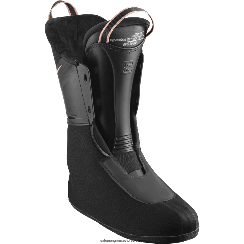 γυναικείες μπότες στην πίστα - s/pro hv 100 Salomon μαύρο/ροζ χρυσό/μπελούγκα DXFPHB1033