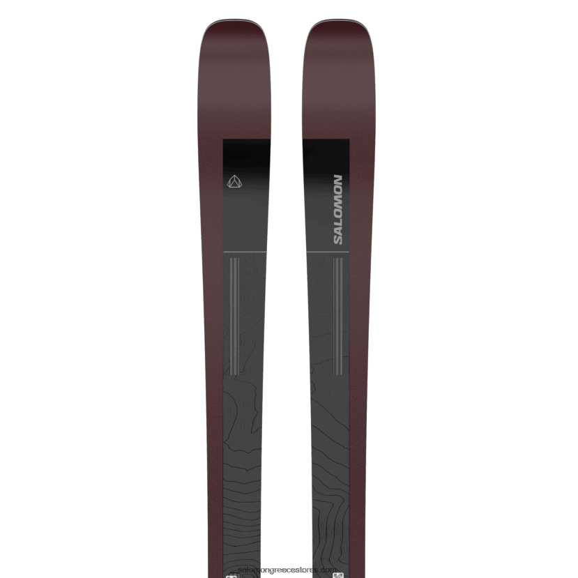 γυναικεία παντός σκι - στάση 90 Salomon μαύρο/μπορντό μεταλλικό DXFPHB1007