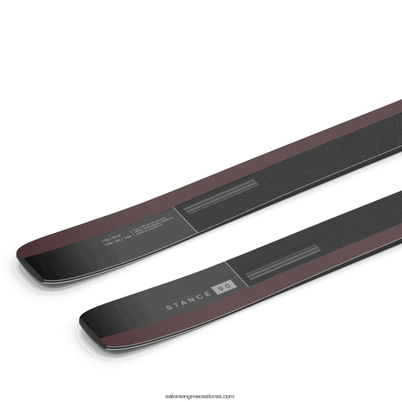 γυναικεία παντός σκι - στάση 90 Salomon μαύρο/μπορντό μεταλλικό DXFPHB1007