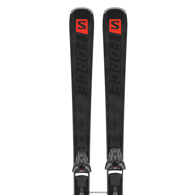 γυναικείο πακέτο σκι στην πίστα - s/force ti.80 (και z12) Salomon μαύρο/νέον κοράλλι/castelrock DXFPHB1023