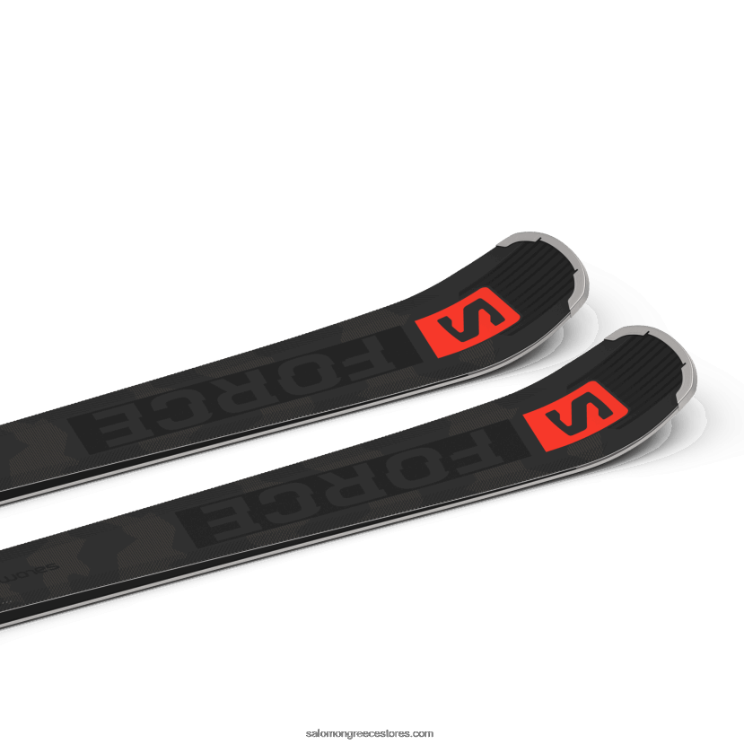 γυναικείο πακέτο σκι στην πίστα - s/force ti.80 (και z12) Salomon μαύρο/νέον κοράλλι/castelrock DXFPHB1023