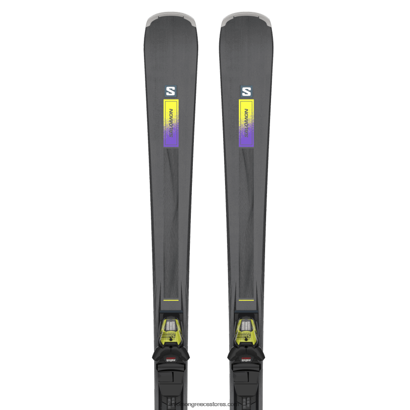 γυναικείο πακέτο σκι στην πίστα - s/max n 10 xt (και m11) Salomon μαύρο/όξινο πράσινο/σούρουπο μωβ DXFPHB1013