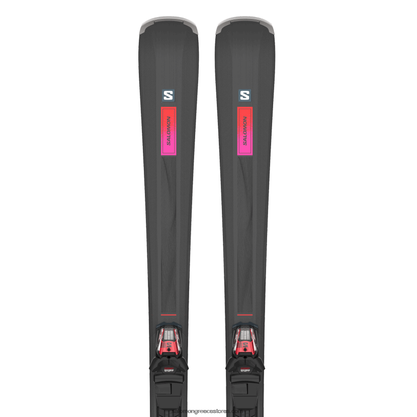 γυναικείο πακέτο σκι στην πίστα - s/max n 6 xt (και m10) Salomon μαύρο/κόκκινο/ζαχαροδαμάσκηνο DXFPHB1022