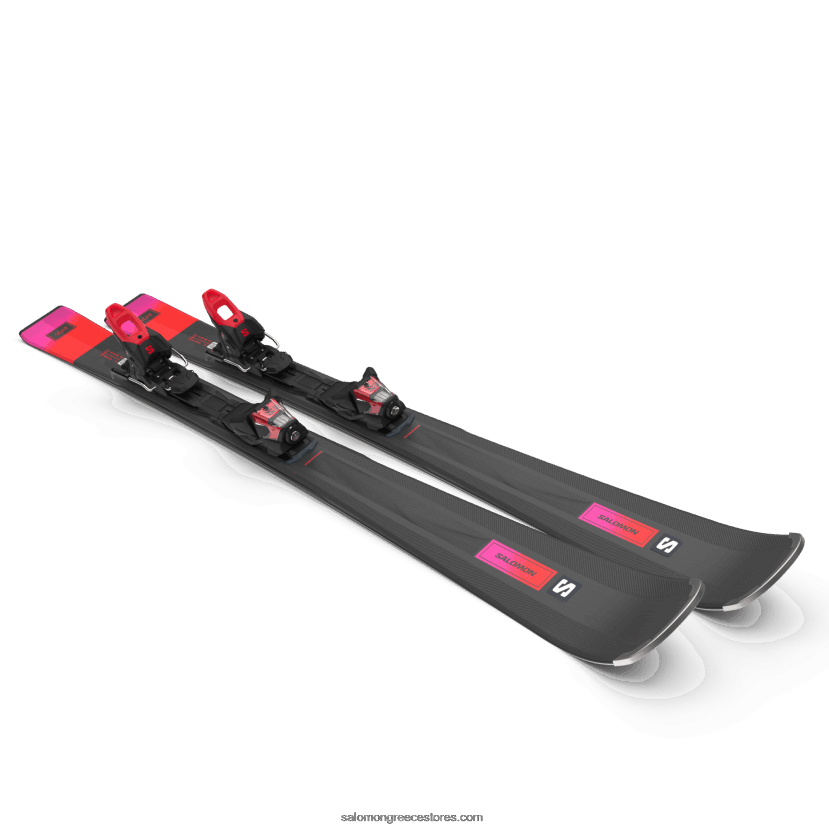 γυναικείο πακέτο σκι στην πίστα - s/max n 6 xt (και m10) Salomon μαύρο/κόκκινο/ζαχαροδαμάσκηνο DXFPHB1022