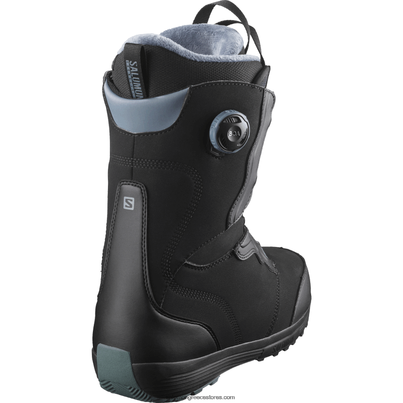 γυναικείες μπότες snowboard - ivy boa Salomon μαύρος/θυελλώδης καιρός DXFPHB1320