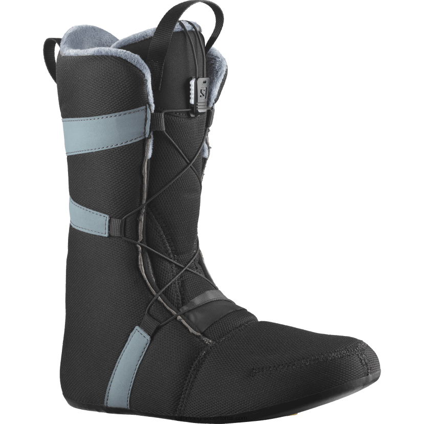 γυναικείες μπότες snowboard - ivy boa Salomon μαύρος/θυελλώδης καιρός DXFPHB1320