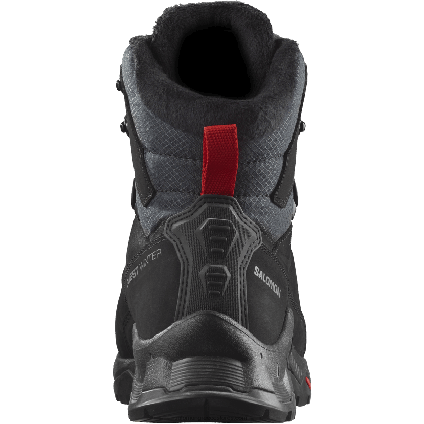 γυναικείες χειμερινές μπότες - quest χειμώνα thinsulate clima αδιάβροχο Salomon μαύρο/γκότζι μπέρι/μνημείο DXFPHB785