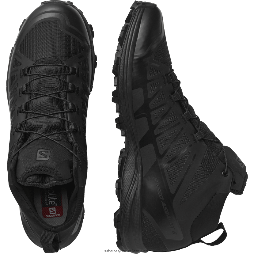 γυναικεία παπούτσια δυνάμεων - speed assault 2 Salomon μαύρος DXFPHB801