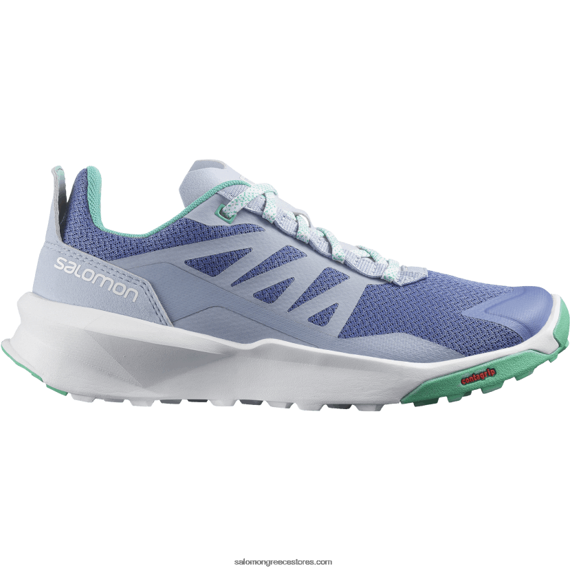 γυναικεία παπούτσια πεζοπορίας - περιπολικό Salomon βελούδινο πρωινό/ζεν μπλε/φύλλο μέντας DXFPHB1127