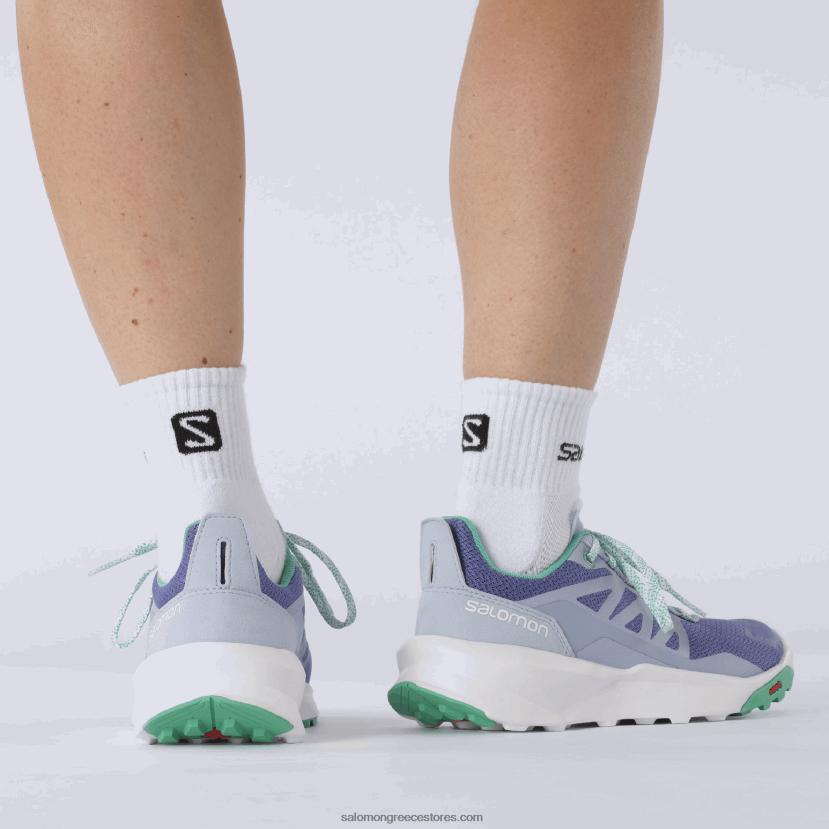 γυναικεία παπούτσια πεζοπορίας - περιπολικό Salomon βελούδινο πρωινό/ζεν μπλε/φύλλο μέντας DXFPHB1127
