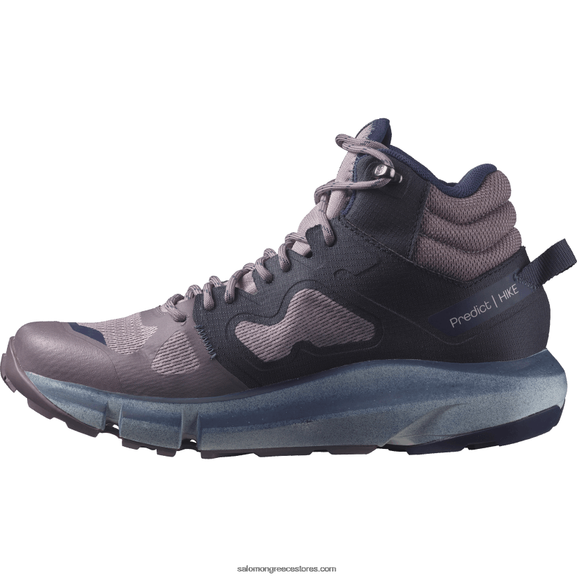 γυναικείες μπότες πεζοπορίας - προβλέψτε την πεζοπορία στα μέσα του gore-tex Salomon ορτύκια/νυχτερινός ουρανός/αστρική αύρα DXFPHB1131