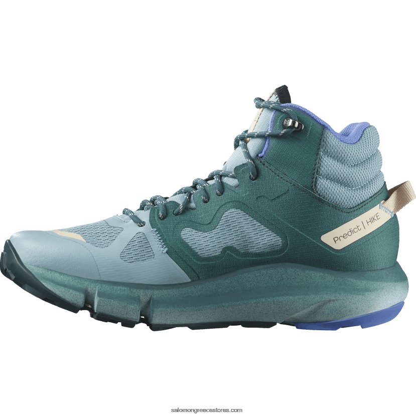 γυναικείες μπότες πεζοπορίας - προβλέψτε την πεζοπορία στα μέσα του gore-tex Salomon πέτρινο μπλε/ατλαντικός βαθύς/ουρανός της Γρανάδας DXFPHB1132