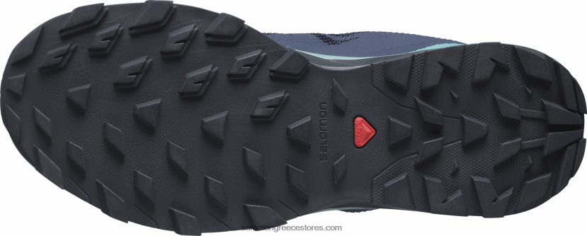 γυναικεία παπούτσια πεζοπορίας - περίγραμμα gore-tex Salomon καφασωτό/navy blazer/guacamole DXFPHB1147