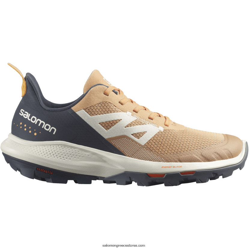 γυναικεία παπούτσια πεζοπορίας - outpulse Salomon τριγωνόφυλλο/εβένι/πορτοκάλι φλογερό DXFPHB1281