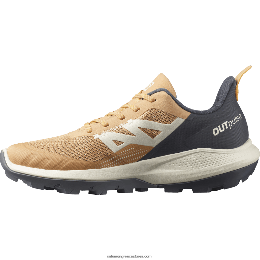 γυναικεία παπούτσια πεζοπορίας - outpulse Salomon τριγωνόφυλλο/εβένι/πορτοκάλι φλογερό DXFPHB1281