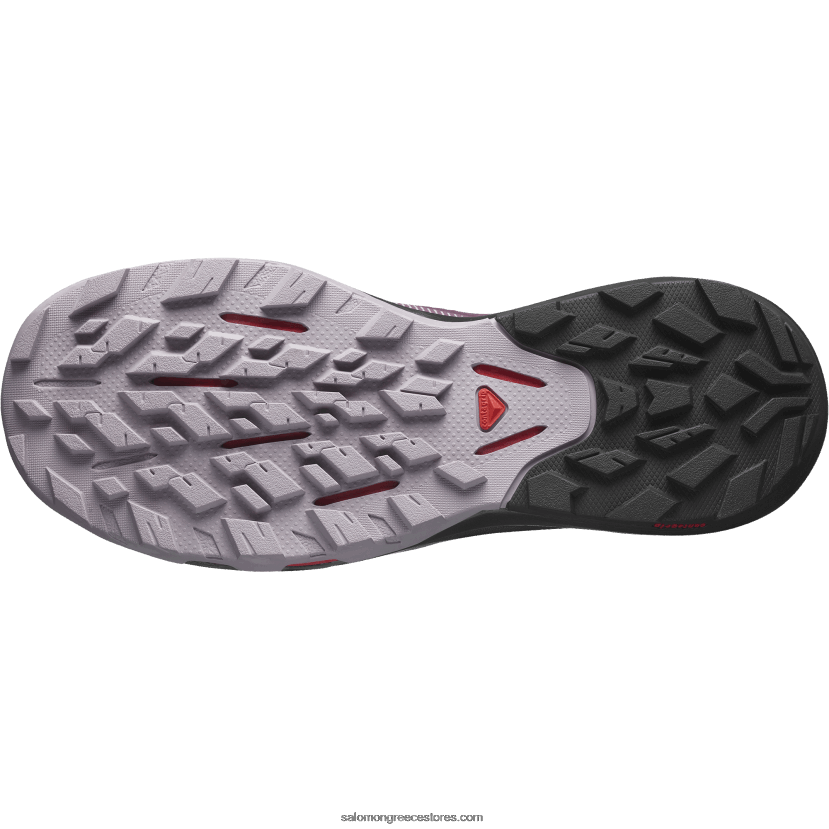 γυναικεία παπούτσια πεζοπορίας - outpulse gore-tex Salomon τουλιπόξυλο/μαύρο/κόκκινο παπαρούνας DXFPHB1122