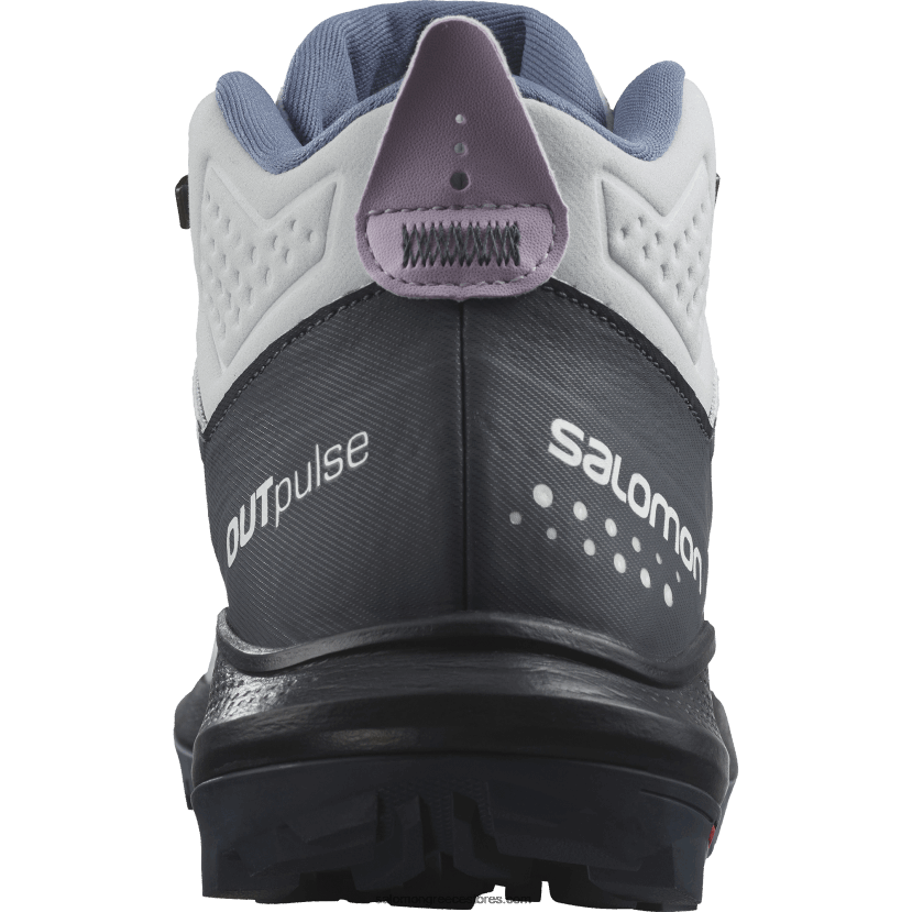 γυναικείες μπότες πεζοπορίας - outpulse mid gore-tex Salomon αρκτικός πάγος/μελάνη Ινδίας/άνθιση ορχιδέας DXFPHB1114