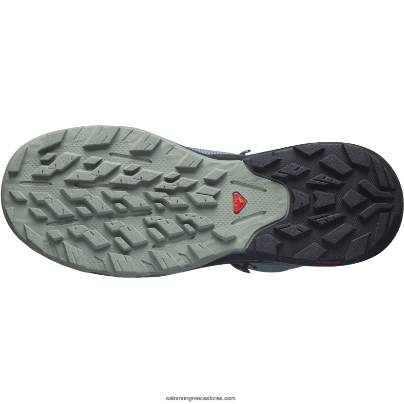γυναικείες μπότες πεζοπορίας - outpulse mid gore-tex Salomon θυελλώδης καιρός/μαύρος/σφυρήλατο σίδερο DXFPHB1116