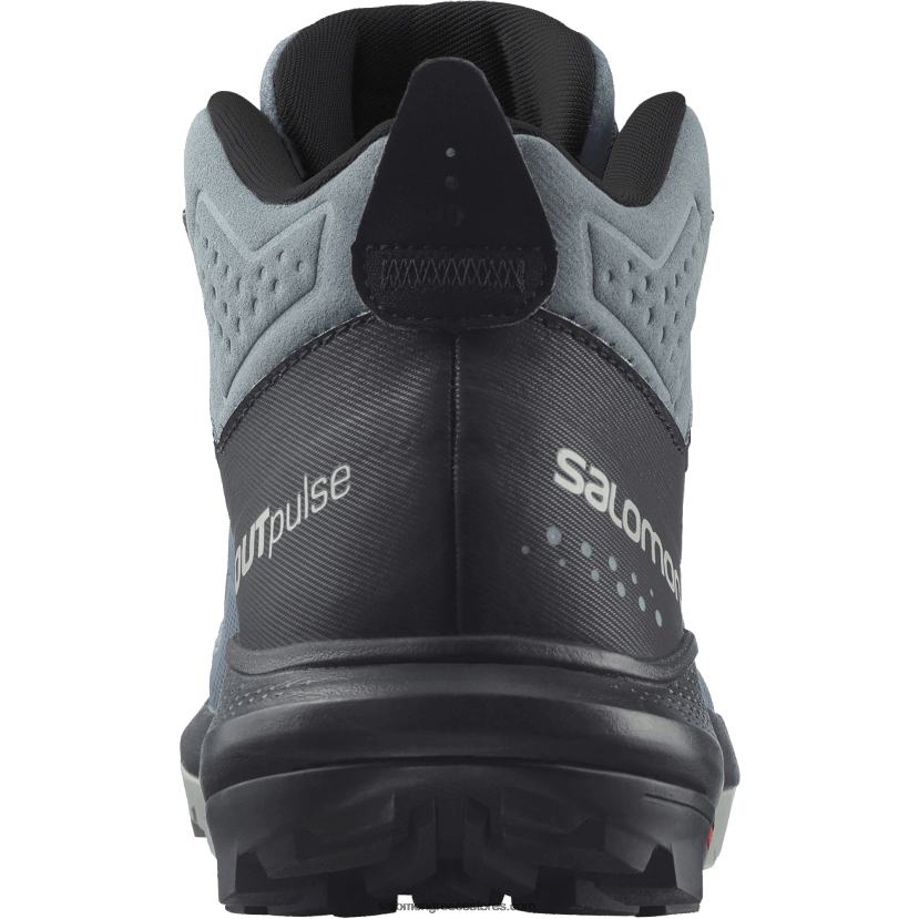 γυναικείες μπότες πεζοπορίας - outpulse mid gore-tex Salomon θυελλώδης καιρός/μαύρος/σφυρήλατο σίδερο DXFPHB1116