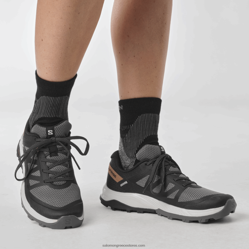 γυναικεία παπούτσια πεζοπορίας - outrise Salomon δαμάσκηνο γατάκι/μαύρο/χρυσό κοραλί DXFPHB1280