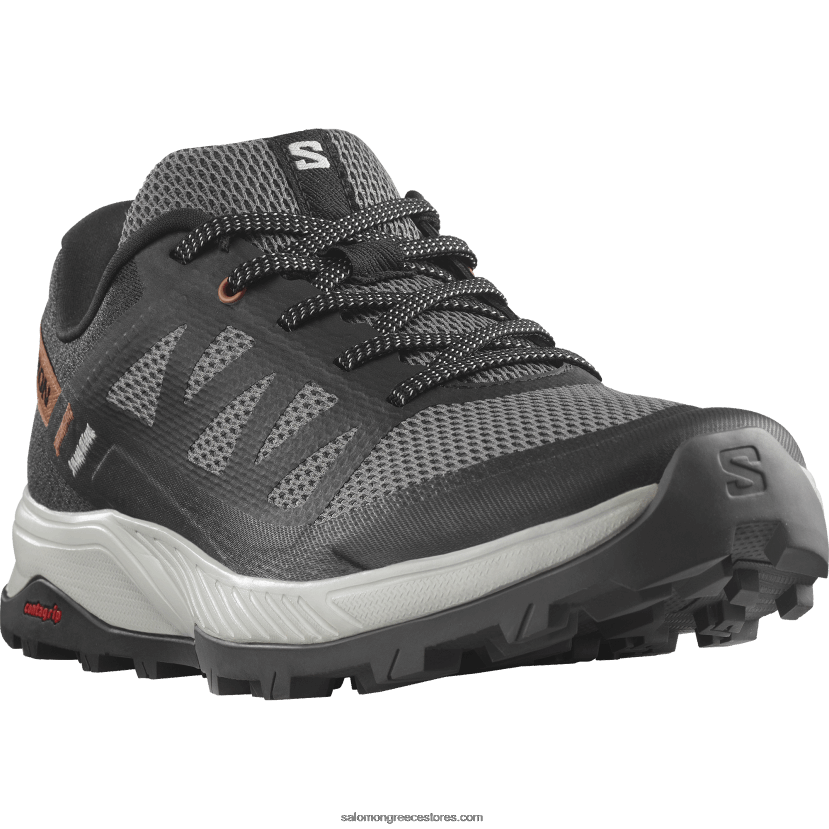 γυναικεία παπούτσια πεζοπορίας - outrise Salomon δαμάσκηνο γατάκι/μαύρο/χρυσό κοραλί DXFPHB1280