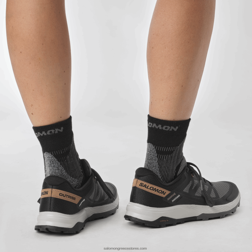 γυναικεία παπούτσια πεζοπορίας - outrise Salomon δαμάσκηνο γατάκι/μαύρο/χρυσό κοραλί DXFPHB1280