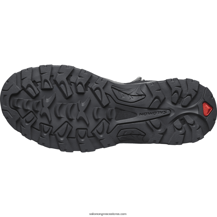 γυναικείες δερμάτινες μπότες πεζοπορίας - quest rove gore-tex Salomon μαύρη/μαγνήτης/ήσυχη απόχρωση DXFPHB1142