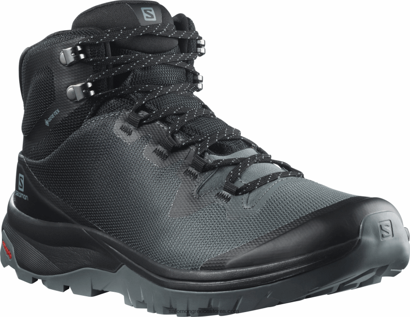 γυναικείες μπότες πεζοπορίας - vaya mid gore-tex Salomon θυελλώδης καιρός/μαύρος/στρατιώτης DXFPHB1283