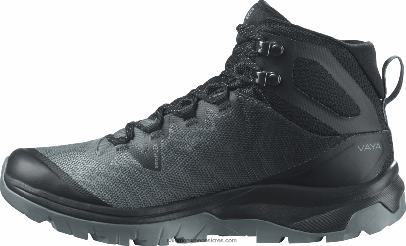 γυναικείες μπότες πεζοπορίας - vaya mid gore-tex Salomon θυελλώδης καιρός/μαύρος/στρατιώτης DXFPHB1283