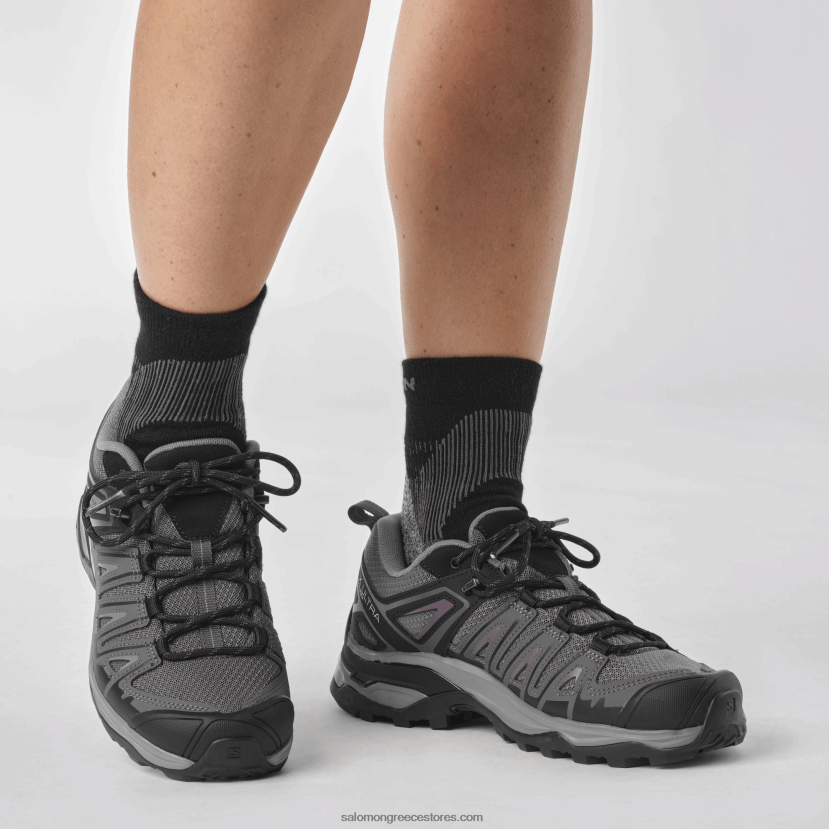 γυναικεία παπούτσια πεζοπορίας - x ultra pioneer aero Salomon μαγνήτης/μαύρο/σεληνιακό τοπίο DXFPHB1120