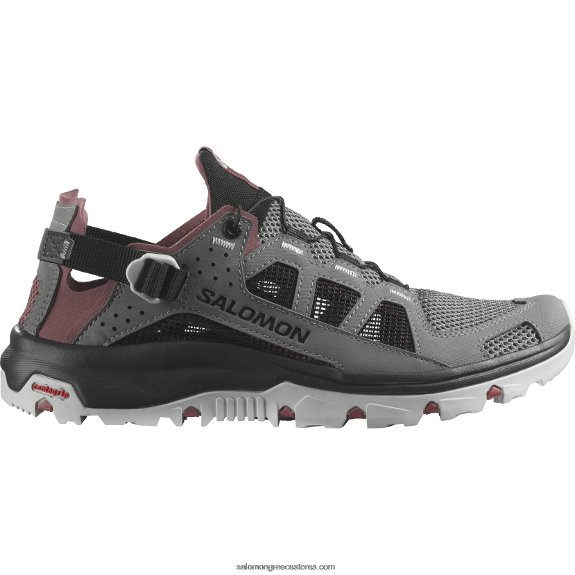 γυναικεία παπούτσια νερού - techamphibian 5 Salomon κασσίτερος/μαύρο/άγριο τζίντζερ DXFPHB788