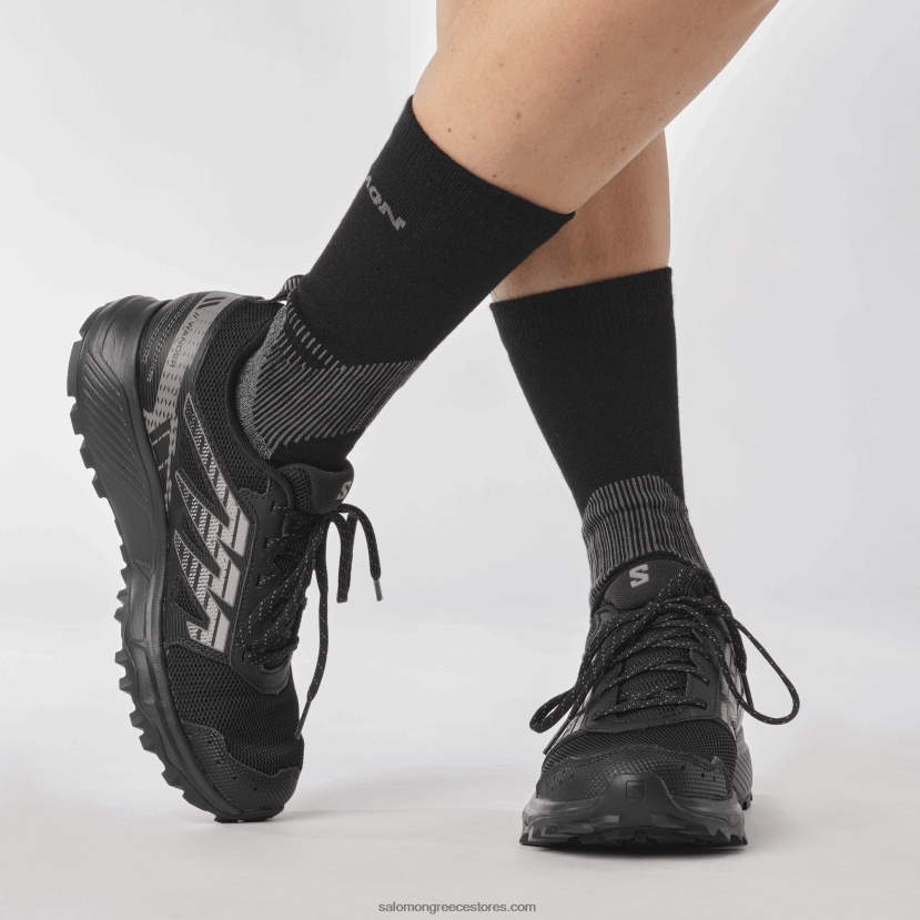 γυναικεία παπούτσια για τρέξιμο - περιπλανώμενο Salomon μαύρο/δαμασκηνί γατάκι/γλάρος DXFPHB1546