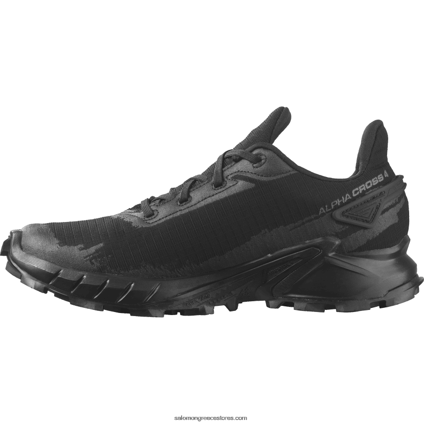 γυναικεία παπούτσια τρεξίματος - alphacross 4 gore-tex Salomon μαύρος DXFPHB1530