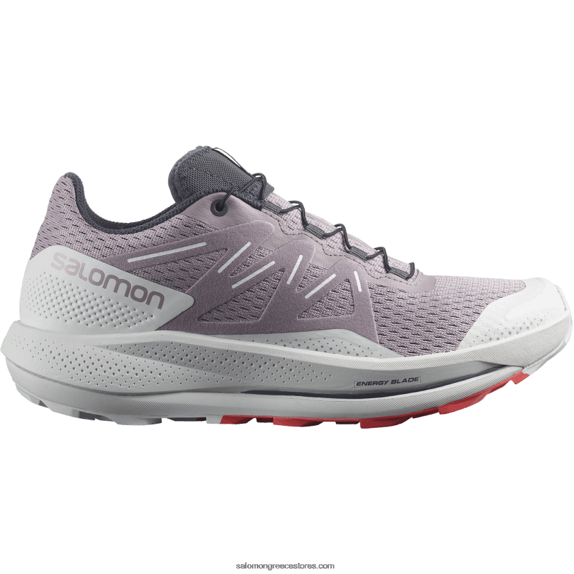 γυναικεία παπούτσια τρεξίματος - pulsar trail Salomon ορτύκια/σεληνιακό βράχο/κόκκινο παπαρούνας DXFPHB1512