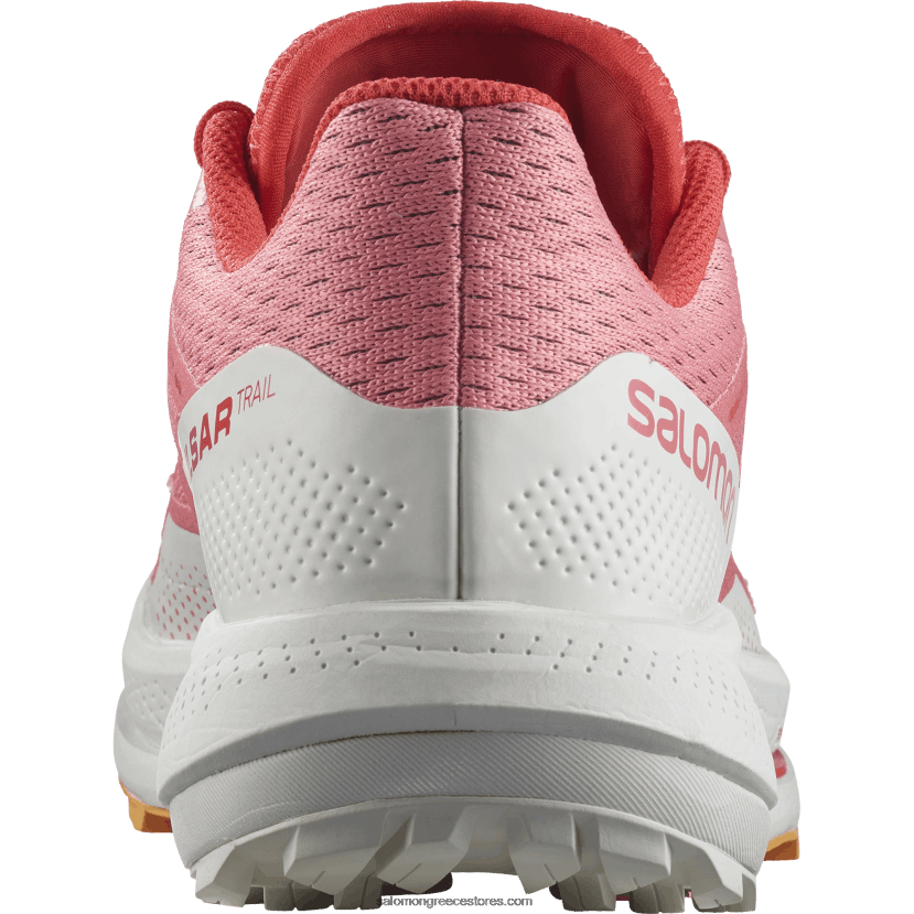 γυναικεία παπούτσια τρεξίματος - pulsar trail Salomon τριαντάφυλλο τσαγιού / σύννεφο nimbus / λαμπερό πορτοκάλι DXFPHB1511