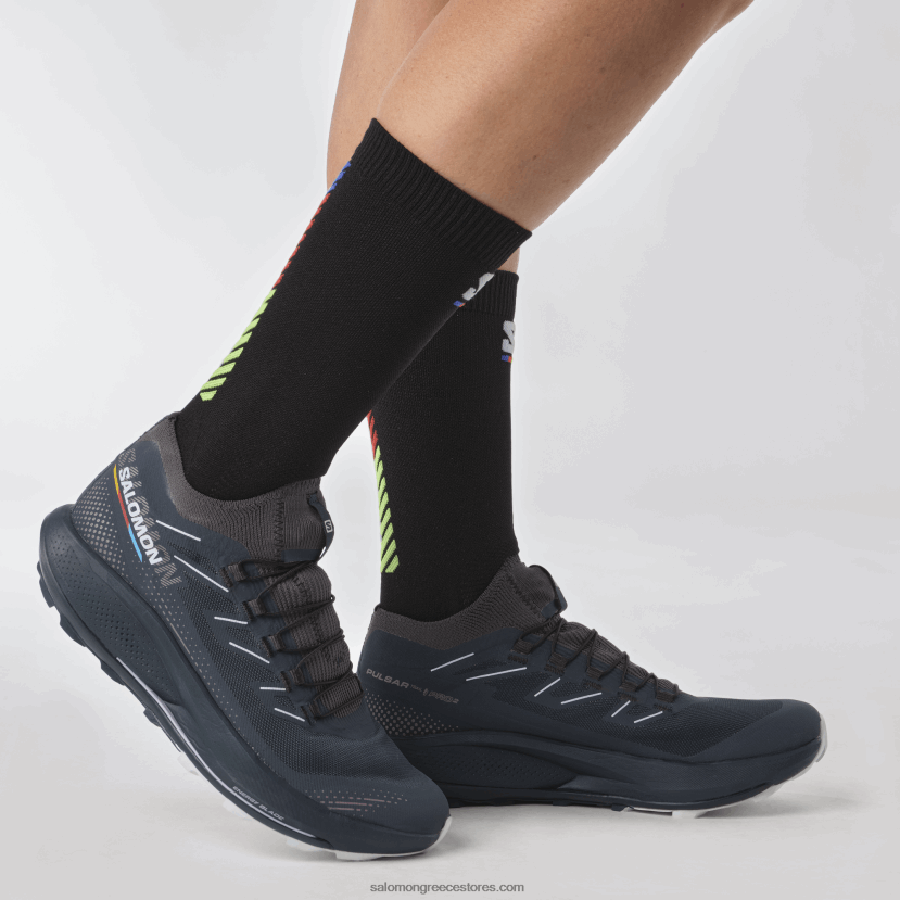 γυναικεία παπούτσια τρεξίματος - pulsar trail pro 2 Salomon άνθρακας/άνθιση ορχιδέας/αρκτικός πάγος DXFPHB1493