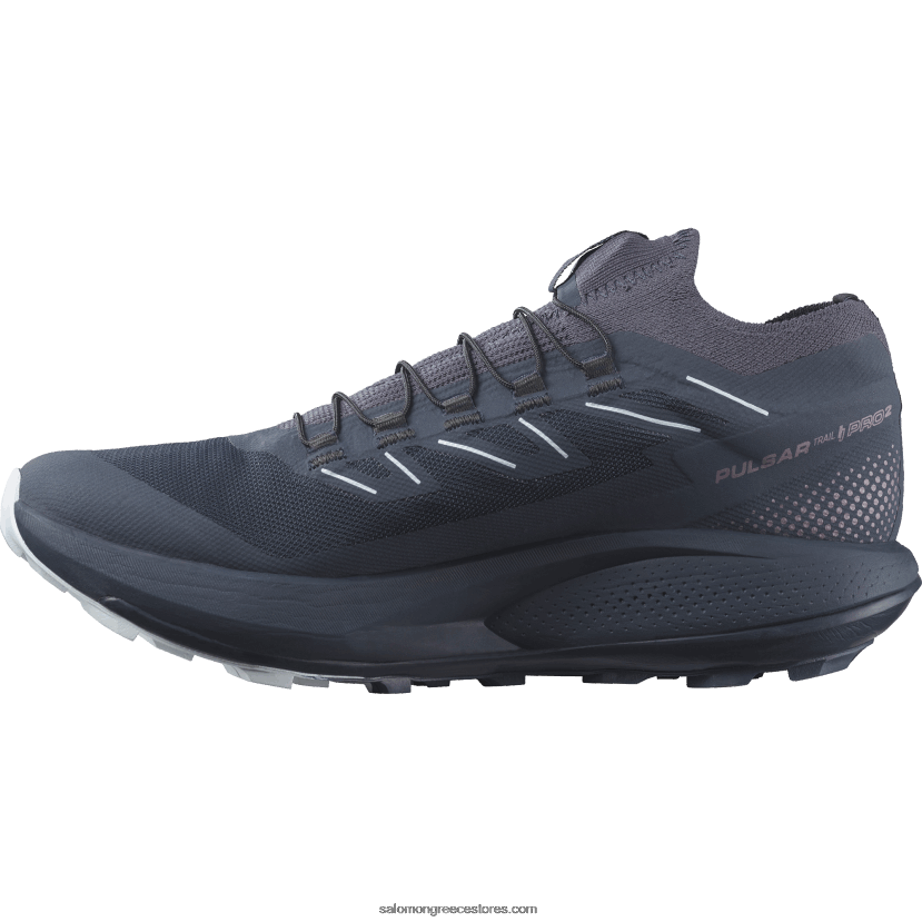 γυναικεία παπούτσια τρεξίματος - pulsar trail pro 2 Salomon άνθρακας/άνθιση ορχιδέας/αρκτικός πάγος DXFPHB1493