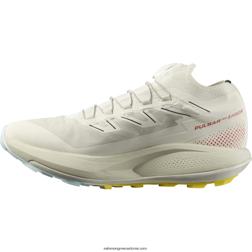 γυναικεία παπούτσια τρεξίματος - pulsar trail pro 2 Salomon βροχερή μέρα/καυτερή σάλτσα/φρέζια DXFPHB1494