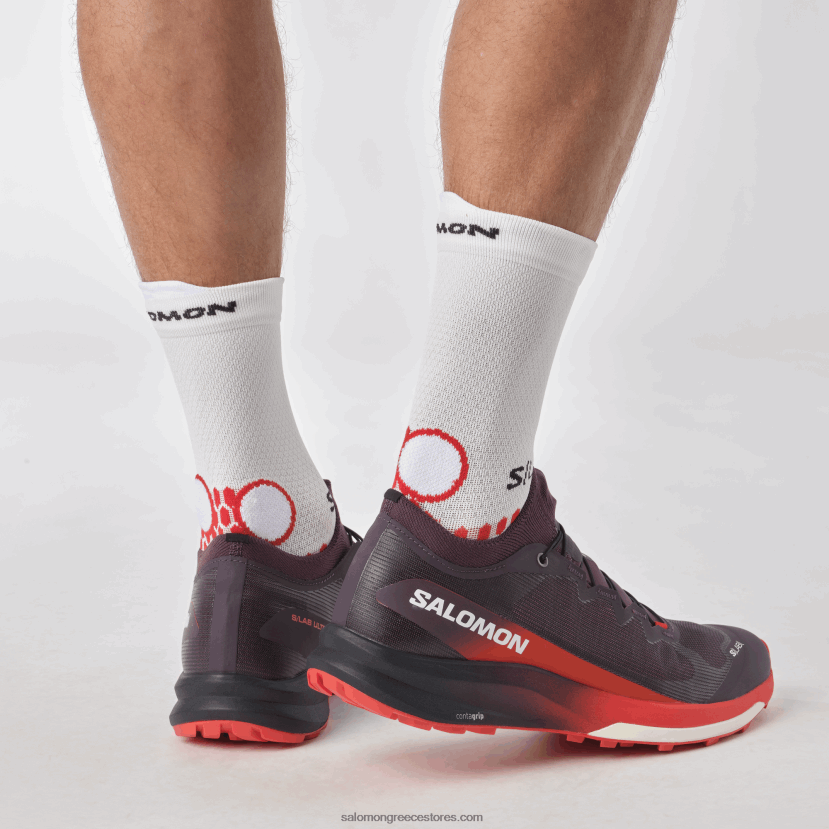 γυναικεία παπούτσια τρεξίματος - s/lab ultra 3 Salomon δαμάσκηνο τέλειο/φλογερό κόκκινο/λευκό DXFPHB1508