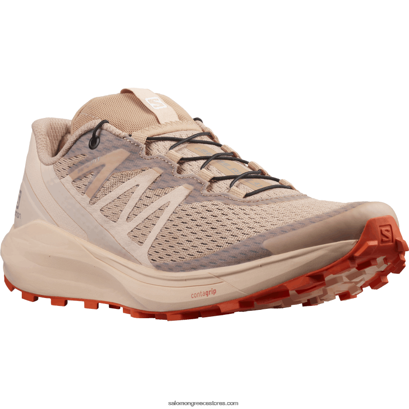 γυναικεία παπούτσια τρεξίματος - sense ride 4 Salomon σιρόκο/ροδακινί έντονο/κόκκινο πορτοκαλί DXFPHB1536