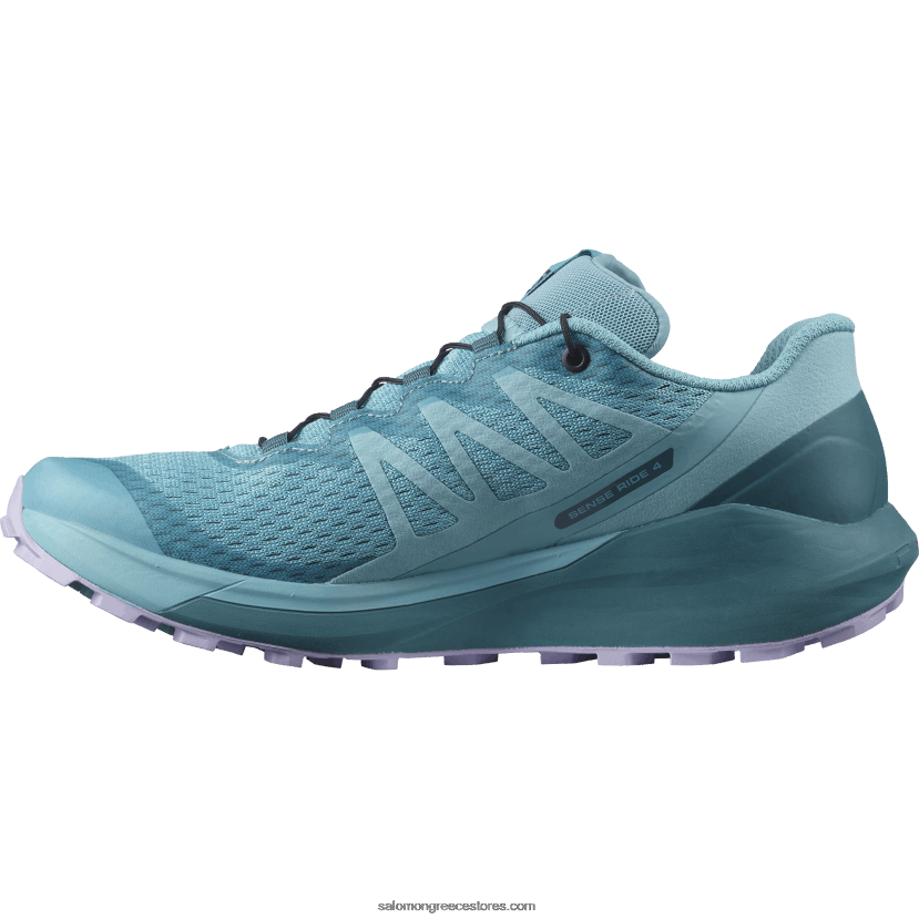γυναικεία παπούτσια τρεξίματος - sense ride 4 Salomon μπλε δελφίνι/μπλε της αγριόπαπιας/λεβάντα DXFPHB1537
