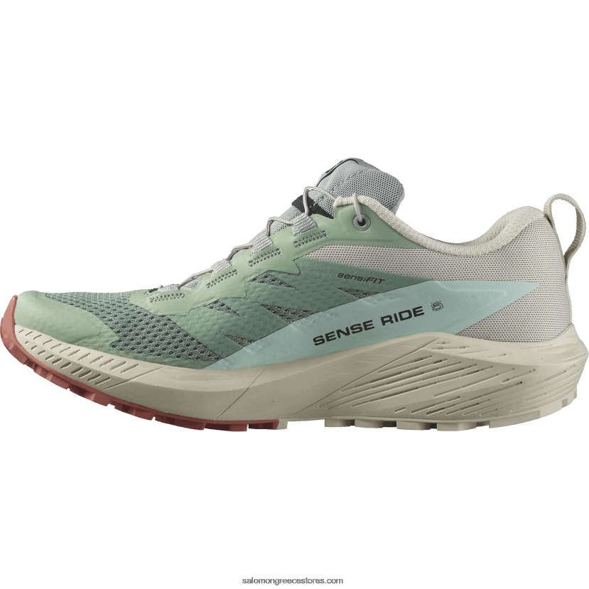 γυναικεία παπούτσια τρεξίματος - sense ride 5 Salomon κρίνο pad/βροχερή μέρα/λευκασμένο aqua DXFPHB1496