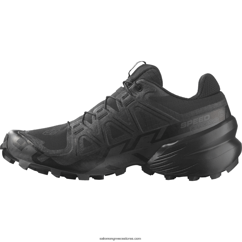 γυναικεία παπούτσια τρεξίματος - speedcross 6 Salomon μαύρο/φανταστικό DXFPHB1507