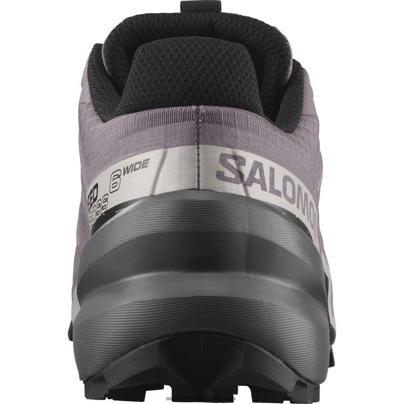 γυναικεία παπούτσια τρεξίματος - speedcross 6 πλάτους Salomon σεληνιακό τοπίο/μαύρο/στάχτες από τριαντάφυλλα DXFPHB1522