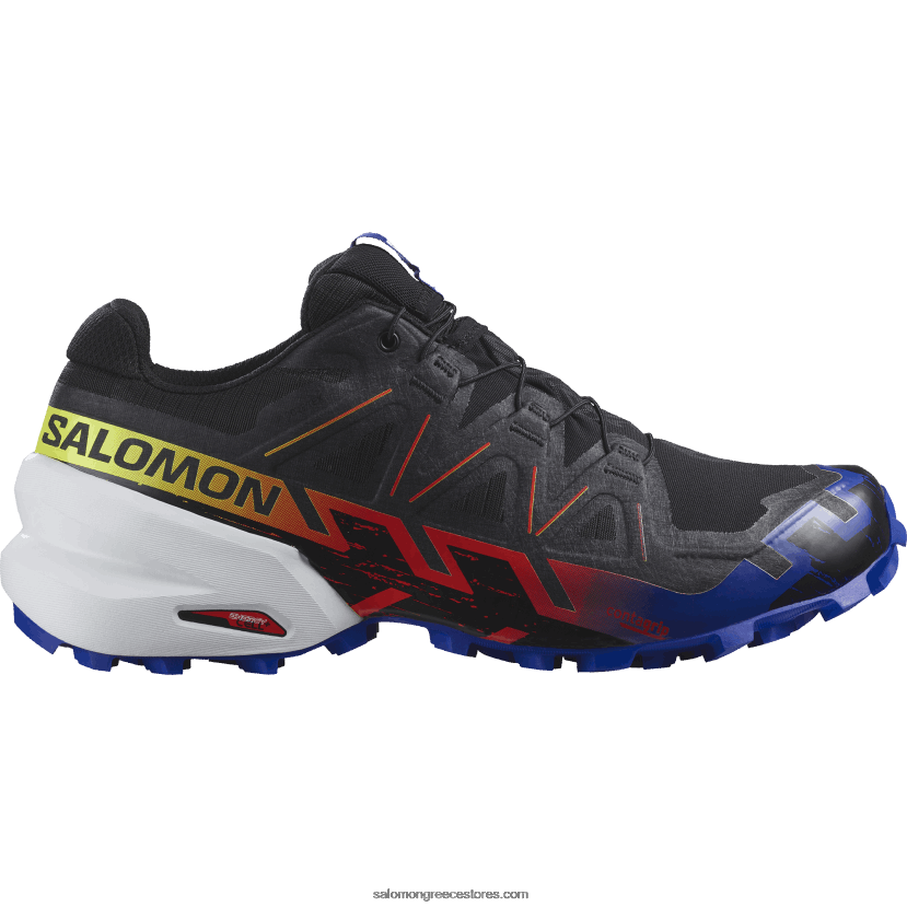γυναικεία παπούτσια τρεξίματος - speedcross 6 gore-tex blue fire Salomon μαύρο/σερφάρετε στο διαδίκτυο/ασφαλές κίτρινο DXFPHB1509