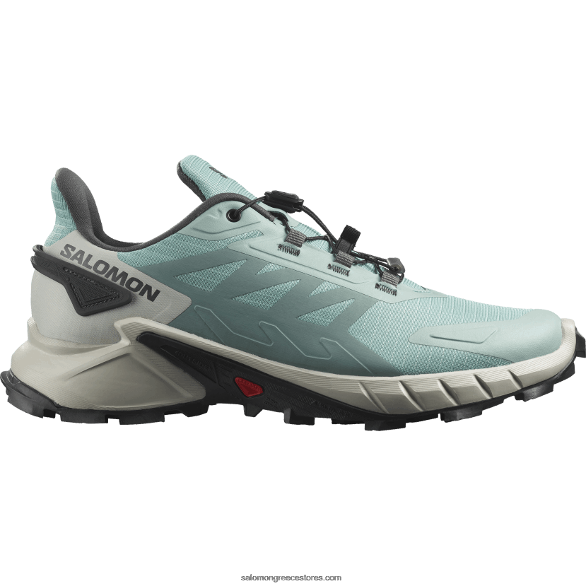 γυναικεία παπούτσια τρεξίματος - supercross 4 Salomon υδροφορέας/σεληνιακός βράχος/έβενος DXFPHB1543